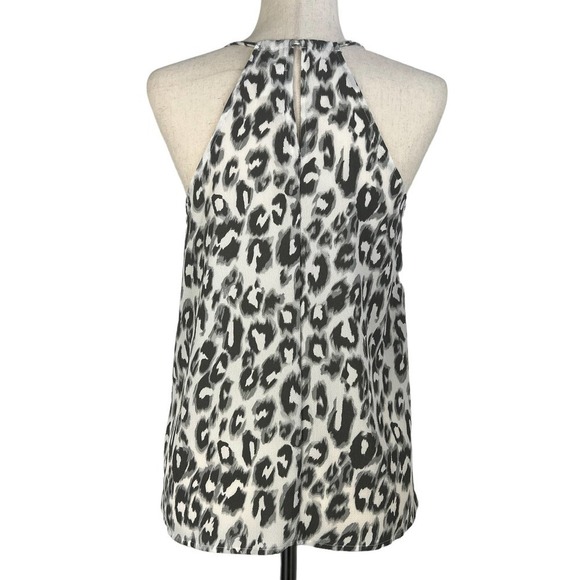 PINK ROSE SPAGHETTI STRAP V-NECK BUTTON FRONT‎ LEOPARD CAMI TANK MULTI SMALL EUC - Picture 6 of 11